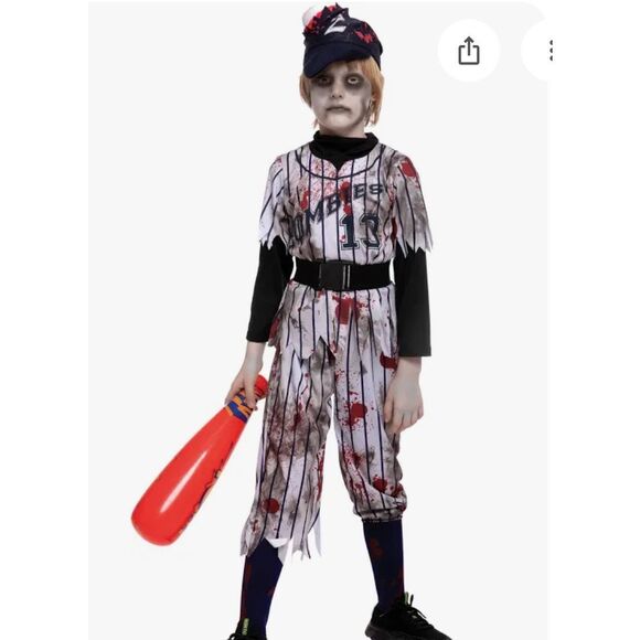 EUC Spooktacular Creations Kids Baseball Zombie Costume - Large 10-12 - Picture 1 of 10